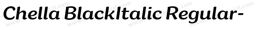 Chella BlackItalic Regular字体转换